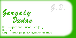 gergely dudas business card